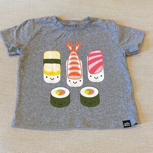 Kids' Gray Sushi Print Tee